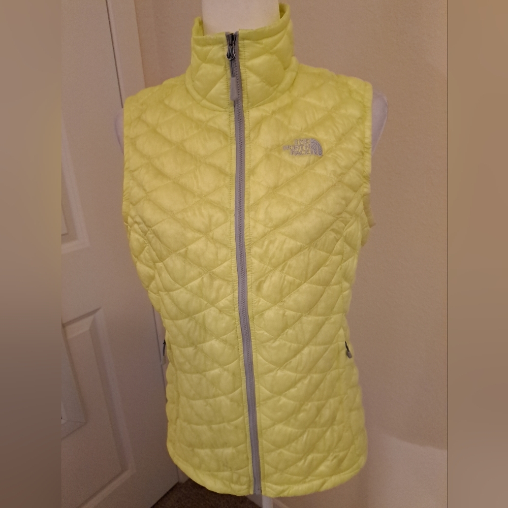 The North Face Women's Light Yellow Quilted Vest